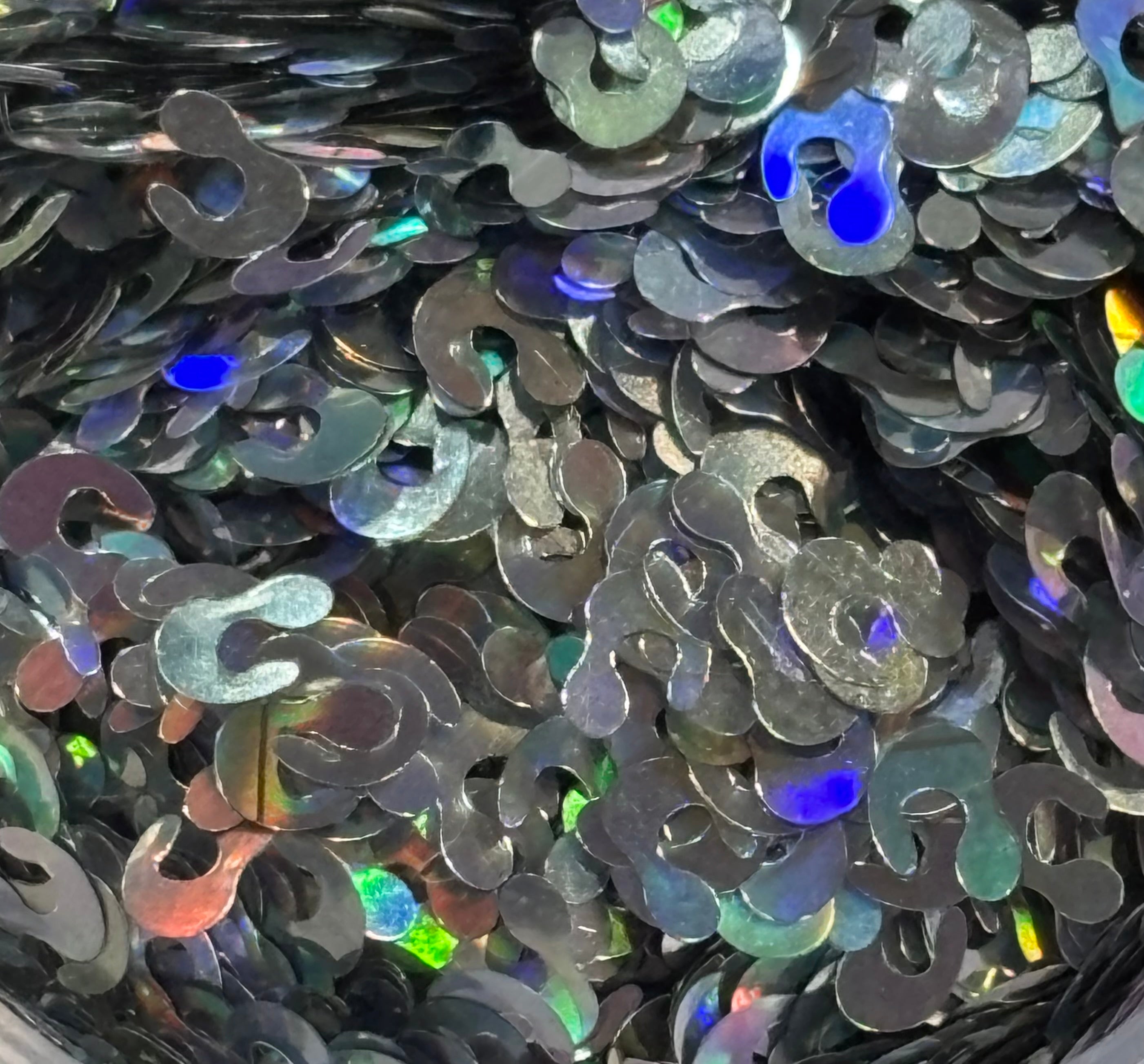 Silver Leopard Glitter