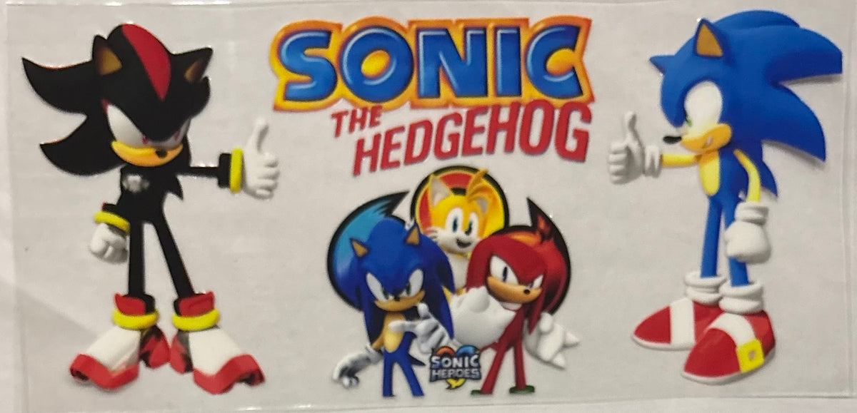Sonic the Hedgehog characters with the title 'Sonic the Hedgehog' on a white background