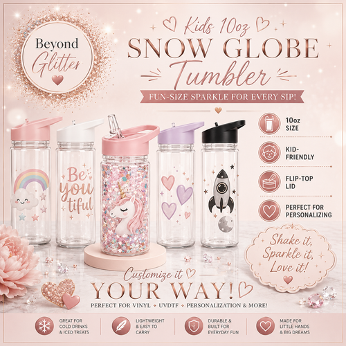 10oz Acrylic Kids Snow Globes